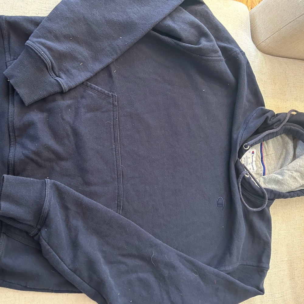 Champion Blue Hoodie with Front Pocket